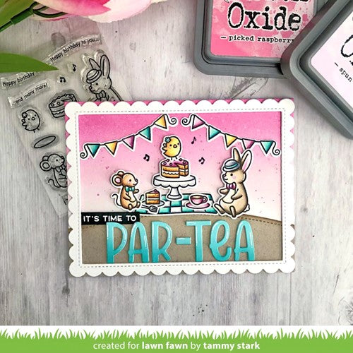 Simon Says Stamp! Lawn Fawn SET TEA-RRIFIC DAY ADD-ON Clear Stamps and Dies m2lftda