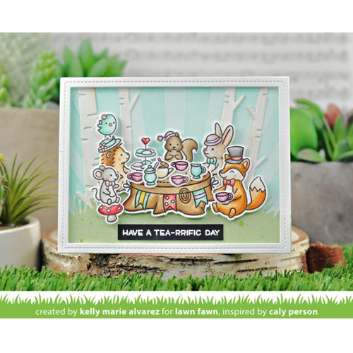 Simon Says Stamp! Lawn Fawn SET TEA-RRIFIC DAY ADD-ON Clear Stamps and Dies m2lftda