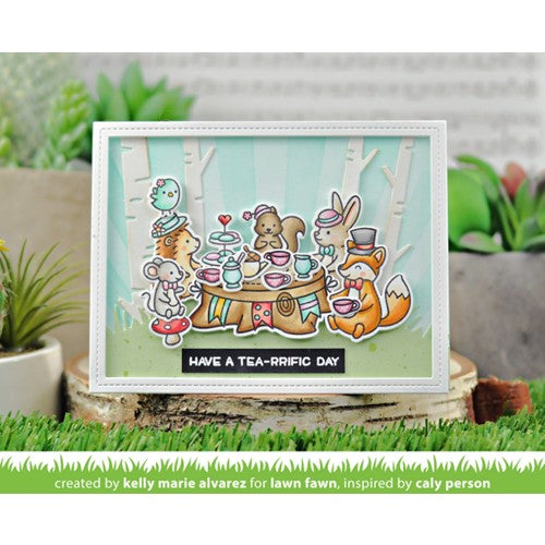 Simon Says Stamp! Lawn Fawn SET TEA-RRIFIC DAY ADD-ON Clear Stamps and Dies m2lftda