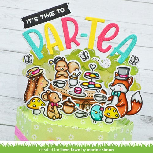 Simon Says Stamp! Lawn Fawn SET TEA-RRIFIC DAY ADD-ON Clear Stamps and Dies m2lftda