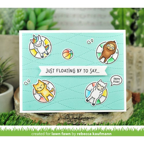 Simon Says Stamp! Lawn Fawn SET POOL PARTY Clear Stamps and Dies m2lfpp