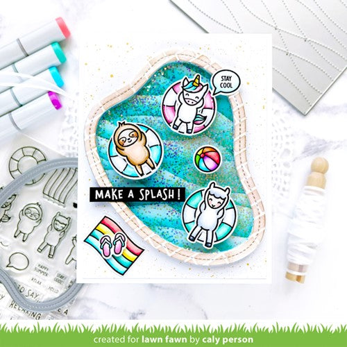 Simon Says Stamp! Lawn Fawn SET POOL PARTY Clear Stamps and Dies m2lfpp | color-code:ALT5