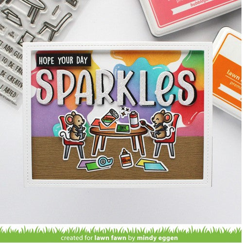 Simon Says Stamp! Lawn Fawn SET JUST ADD GLITTER Clear Stamps and Dies m2lfjag | color-code:ALT2