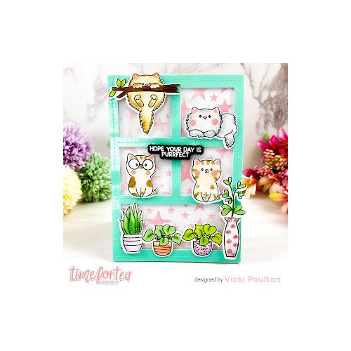 Simon Says Stamp! Time For Tea Designs THE PURRFECT DAY Clear Stamps