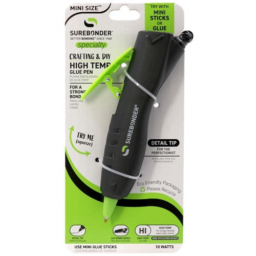 Surebonder High Temp Mini Detail Tip Glue Gun Kit, Includes 12 Mini Glue  Sticks
