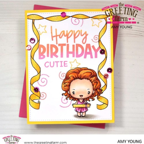 Simon Says Stamp! The Greeting Farm HAPPY BIRTHDAY Clear Stamps tgf625 | color-code:ALT1