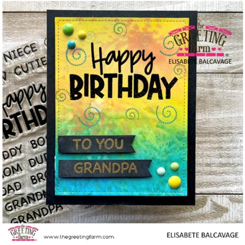 Simon Says Stamp! The Greeting Farm HAPPY BIRTHDAY Clear Stamps tgf625 | color-code:ALT3