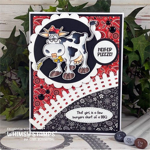 Simon Says Stamp! Whimsy Stamps SOUTHERN HEIFER Clear Stamps CWSD411