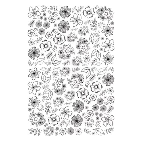 Simon Says Stamp! Julie Hickey Designs FLORAL FANCIES Die Cut Foilables