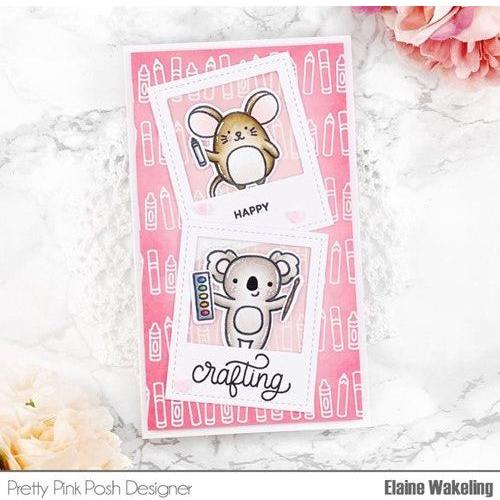 Simon Says Stamp! Pretty Pink Posh CRAFTY CRITTERS Clear Stamps