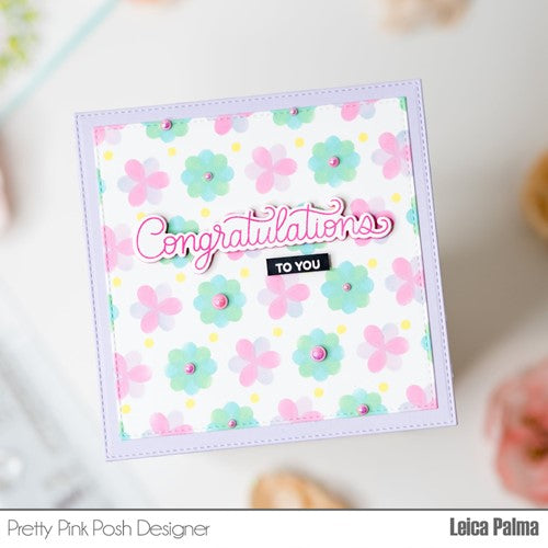 Simon Says Stamp! Pretty Pink Posh CELEBRATION SCRIPTS Dies