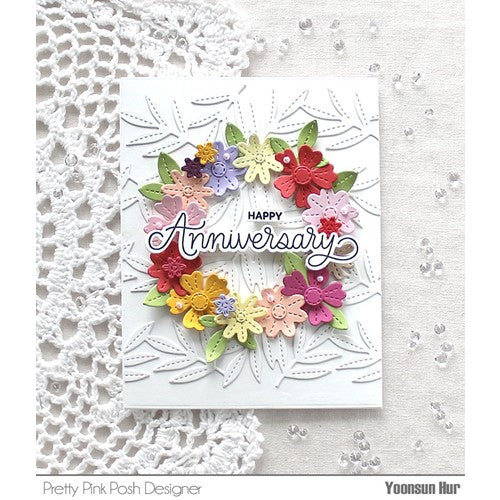 Simon Says Stamp! Pretty Pink Posh CELEBRATION SCRIPTS Clear Stamps