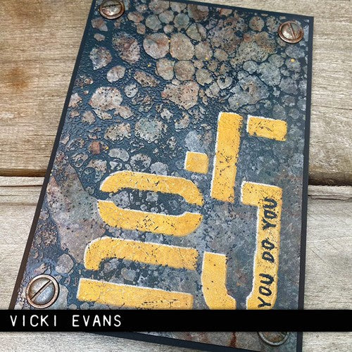 Simon Says Stamp! Tim Holtz Cling Rubber Stamp BUBBLES With Gridblock CMS449