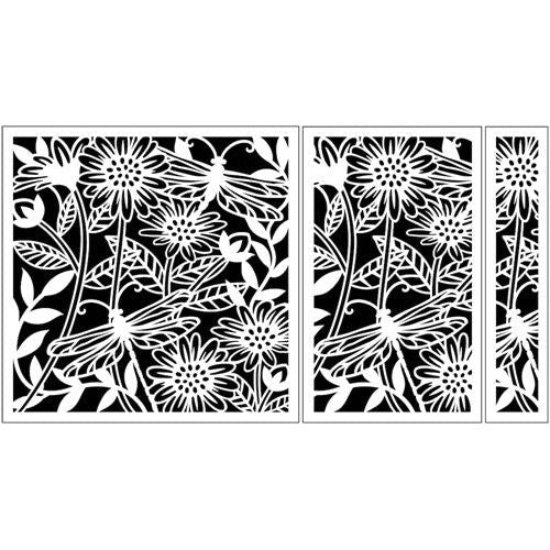 Simon Says Stamp! Creative Expressions DELICATE DRAGONFLIES Stencil Set cest073