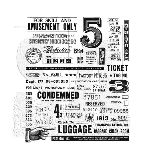 Simon Says Stamp! Tim Holtz Cling Rubber Stamps ECCENTRIC CMS448