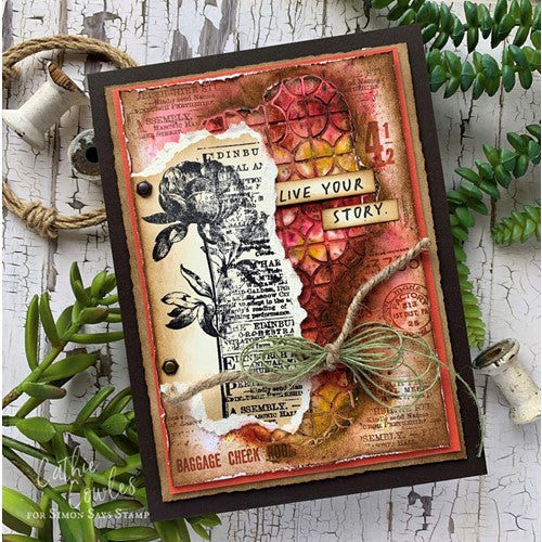 Simon Says Stamp! Tim Holtz Cling Rubber Stamps BOTANIC COLLAGE CMS447