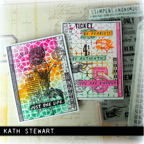 Simon Says Stamp! Tim Holtz Cling Rubber Stamps BOTANIC COLLAGE CMS447