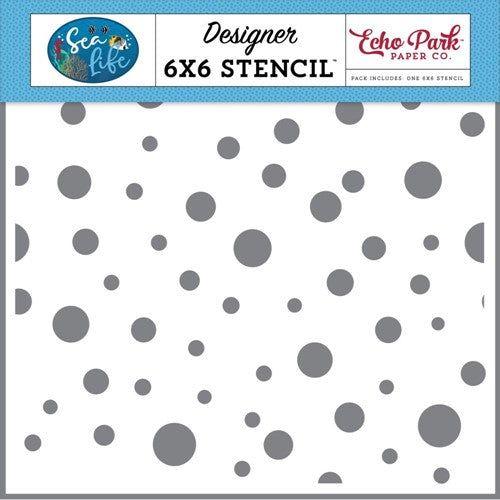 Simon Says Stamp! Echo Park UNDER WATER BUBBLES 6 x 6 Stencil sl279037