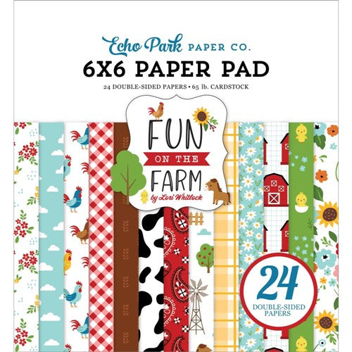 Simon Says Stamp! Echo Park FUN ON THE FARM 6 x 6 Paper Pad ff280023