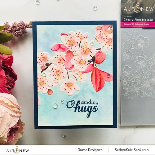 Simon Says Stamp! Altenew CHERRY PLUM BLOSSOM 3D Embossing Folder ALT7080
