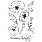 Simon Says Stamp! Crafter's Companion PROUD POPPIES Clear Stamp Set cc-stp-prpo