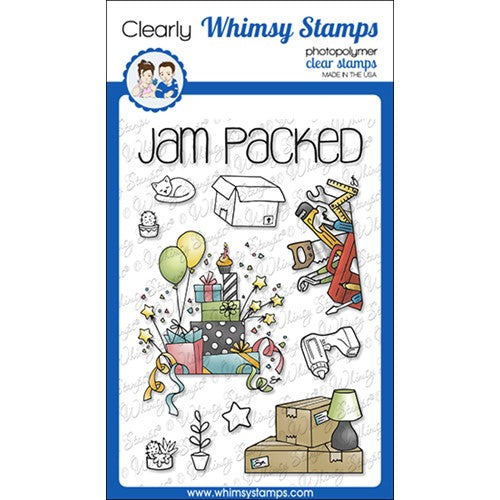 Simon Says Stamp! Whimsy Stamps FILL A STUFF JAM PACKED Clear Stamps BS1043
