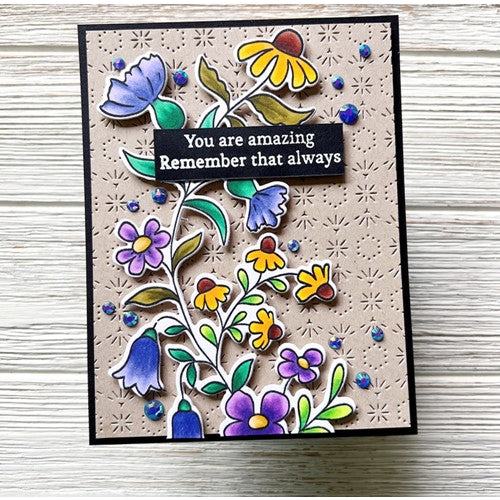 Simon Says Stamp! PinkFresh Studio WILDFLOWER SLIMLINE Clear Stamp Set 150722 | color-code:ALT03