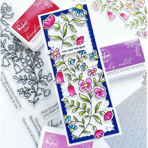 Simon Says Stamp! PinkFresh Studio WILDFLOWER SLIMLINE Clear Stamp Set 150722 | color-code:ALT04
