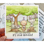 Simon Says Stamp! Purple Onion Designs WOODLAND BACKGROUND Cling Stamp pod1256