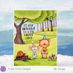 Simon Says Stamp! Purple Onion Designs WOODLAND BACKGROUND Cling Stamp pod1256