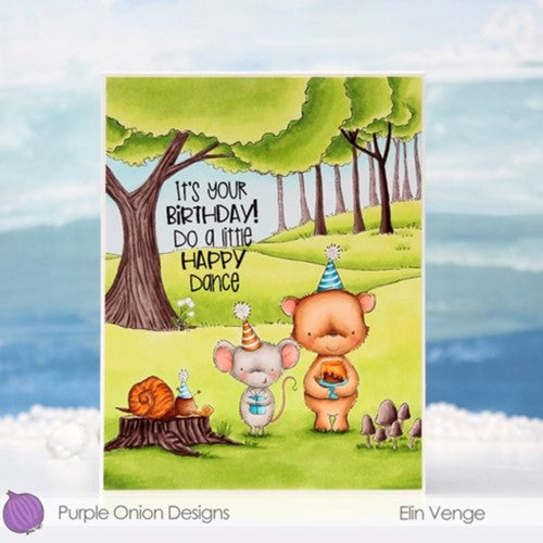 Simon Says Stamp! Purple Onion Designs WOODLAND BACKGROUND Cling Stamp pod1256