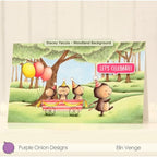 Simon Says Stamp! Purple Onion Designs WOODLAND BACKGROUND Cling Stamp pod1256