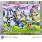Simon Says Stamp! Purple Onion Designs WOODLAND BACKGROUND Cling Stamp pod1256