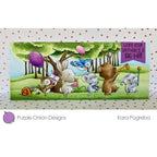 Simon Says Stamp! Purple Onion Designs WOODLAND BACKGROUND Cling Stamp pod1256