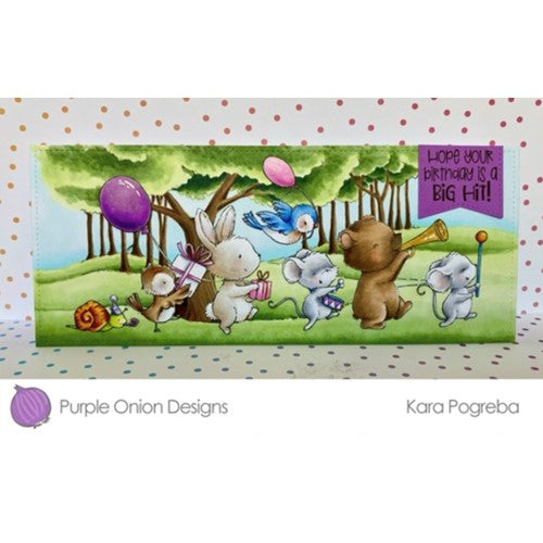 Simon Says Stamp! Purple Onion Designs WOODLAND BACKGROUND Cling Stamp pod1256