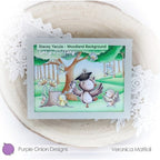 Simon Says Stamp! Purple Onion Designs WOODLAND BACKGROUND Cling Stamp pod1256