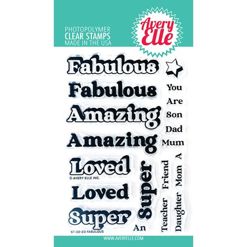 Simon Says Stamp! Avery Elle Clear Stamps FABULOUS ST-22-23