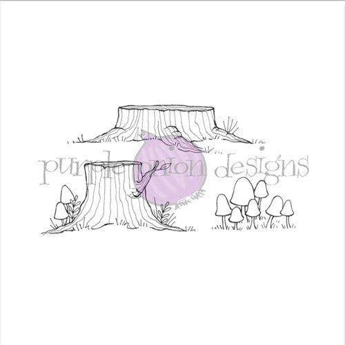 Simon Says Stamp! Purple Onion Designs WOODLAND FLOOR Cling Stamp pod1258