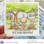 Simon Says Stamp! Purple Onion Designs WOODLAND FLOOR Cling Stamp pod1258