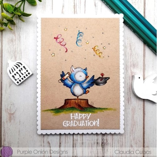 Simon Says Stamp! Purple Onion Designs WOODLAND FLOOR Cling Stamp pod1258