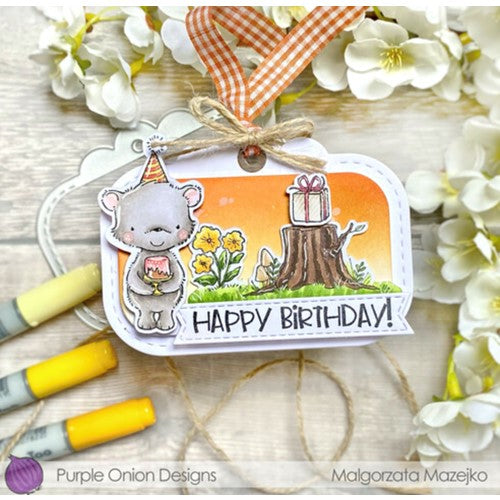 Simon Says Stamp! Purple Onion Designs WOODLAND FLOOR Cling Stamp pod1258