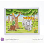 Simon Says Stamp! Purple Onion Designs WOODLAND FLOOR Cling Stamp pod1258