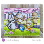 Simon Says Stamp! Purple Onion Designs WOODLAND FLOOR Cling Stamp pod1258