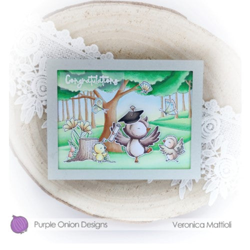 Simon Says Stamp! Purple Onion Designs WOODLAND FLOOR Cling Stamp pod1258
