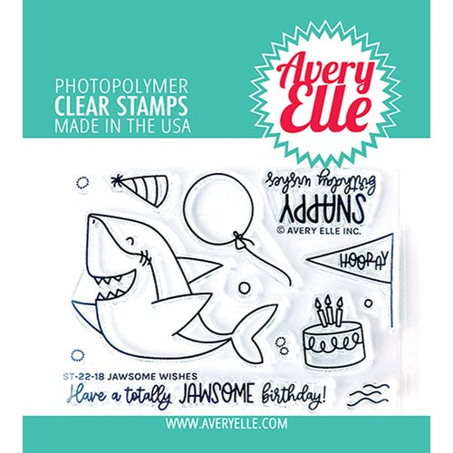Simon Says Stamp! Avery Elle Clear Stamps JAWSOME WISHES ST-22-18