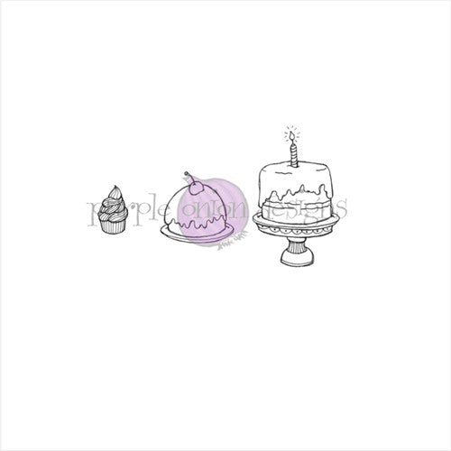 Simon Says Stamp! Purple Onion Designs GATEAU Cling Stamp pod1260