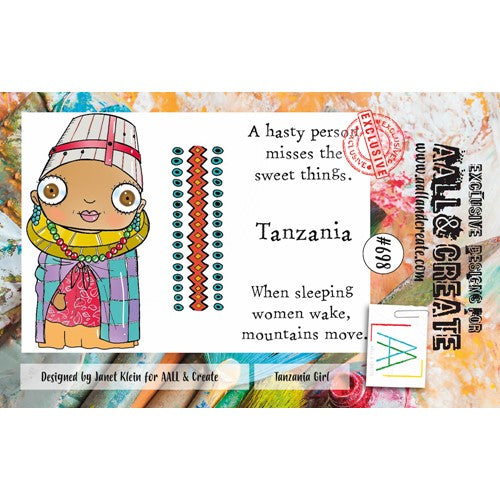 Simon Says Stamp! AALL & Create TANZANIA GIRL A7 Clear Stamps aall698*