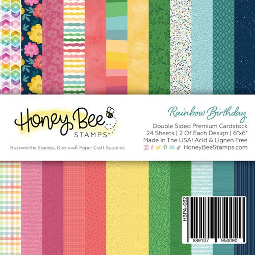 Honey Bee Rainbow Birthday Paper Pack
