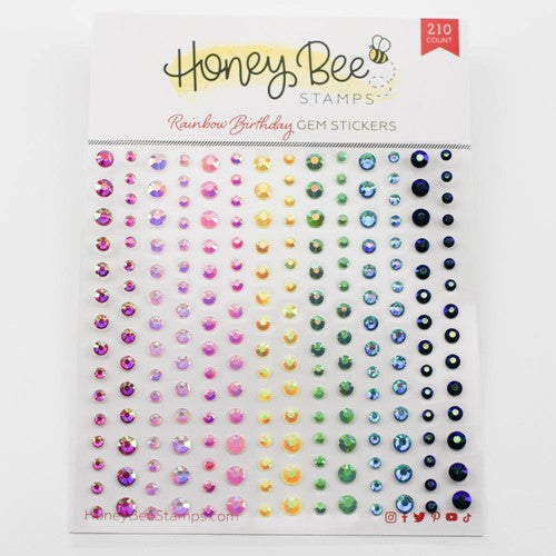 Simon Says Stamp! Honey Bee RAINBOW BIRTHDAY Gem Stickers hbgs-032