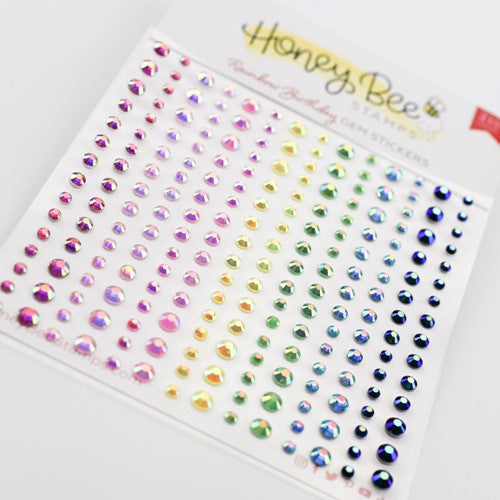 Simon Says Stamp! Honey Bee RAINBOW BIRTHDAY Gem Stickers hbgs-032